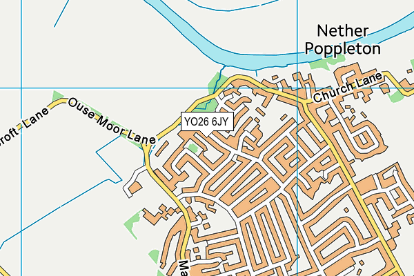 YO26 6JY map - OS VectorMap District (Ordnance Survey)
