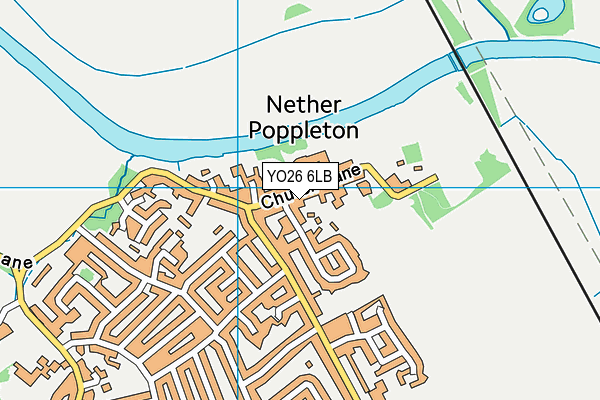 YO26 6LB map - OS VectorMap District (Ordnance Survey)