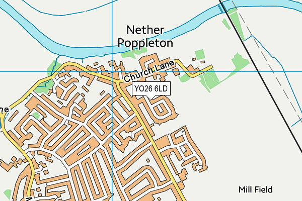 YO26 6LD map - OS VectorMap District (Ordnance Survey)