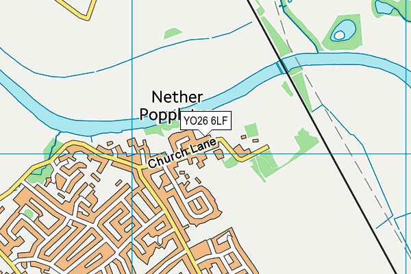 YO26 6LF map - OS VectorMap District (Ordnance Survey)