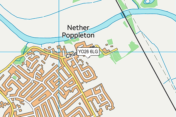 YO26 6LG map - OS VectorMap District (Ordnance Survey)