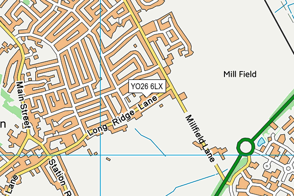 YO26 6LX map - OS VectorMap District (Ordnance Survey)