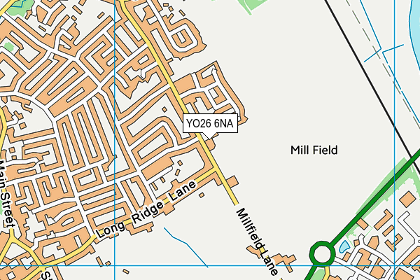 YO26 6NA map - OS VectorMap District (Ordnance Survey)