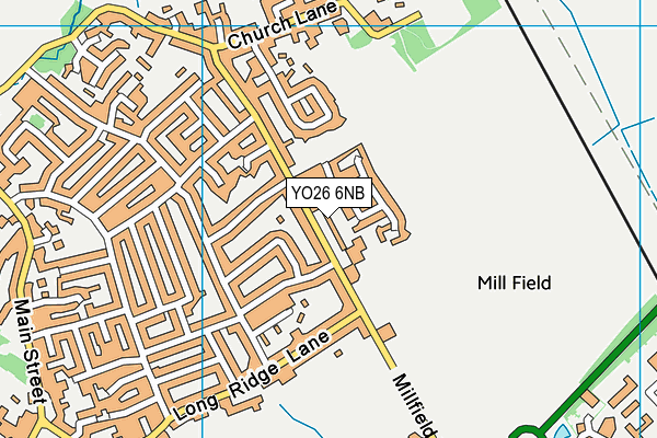 YO26 6NB map - OS VectorMap District (Ordnance Survey)