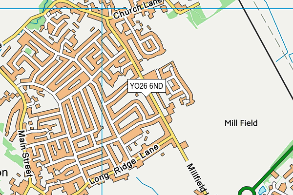YO26 6ND map - OS VectorMap District (Ordnance Survey)