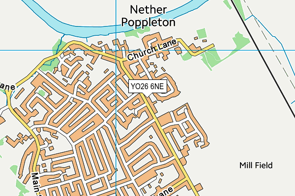YO26 6NE map - OS VectorMap District (Ordnance Survey)