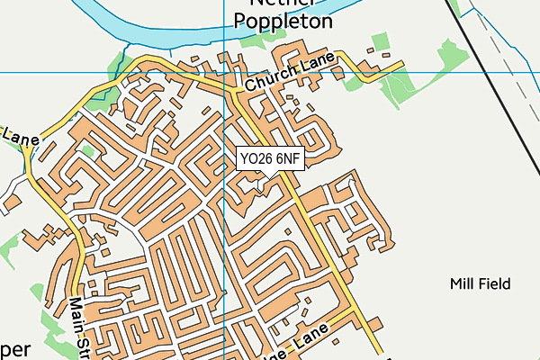 YO26 6NF map - OS VectorMap District (Ordnance Survey)