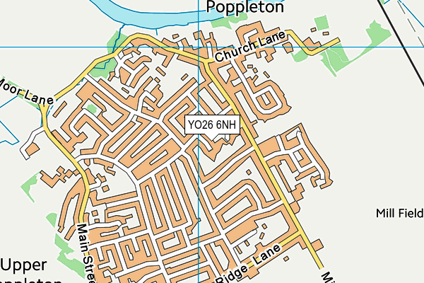 YO26 6NH map - OS VectorMap District (Ordnance Survey)