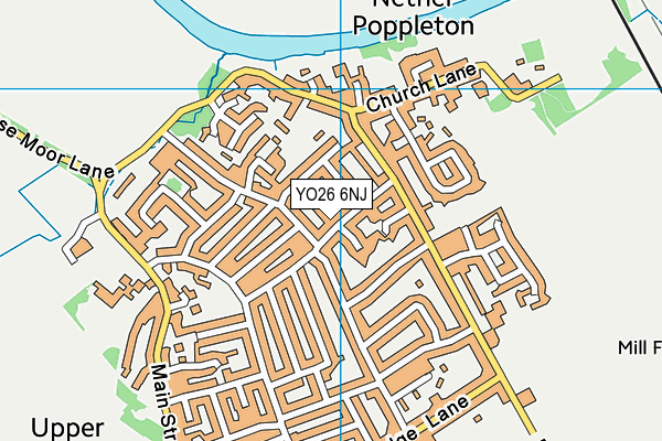 YO26 6NJ map - OS VectorMap District (Ordnance Survey)