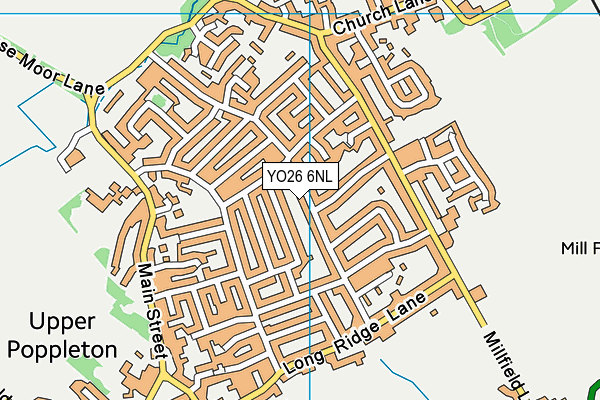 YO26 6NL map - OS VectorMap District (Ordnance Survey)