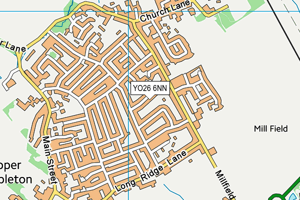 YO26 6NN map - OS VectorMap District (Ordnance Survey)