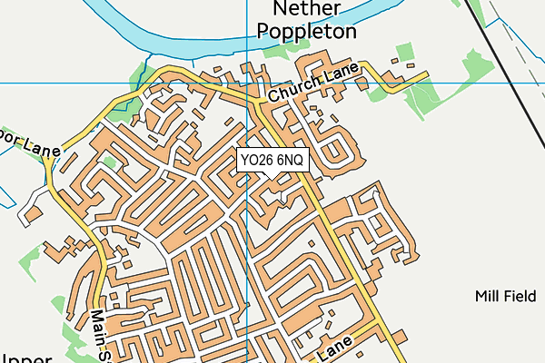 YO26 6NQ map - OS VectorMap District (Ordnance Survey)