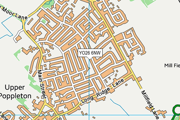 YO26 6NW map - OS VectorMap District (Ordnance Survey)