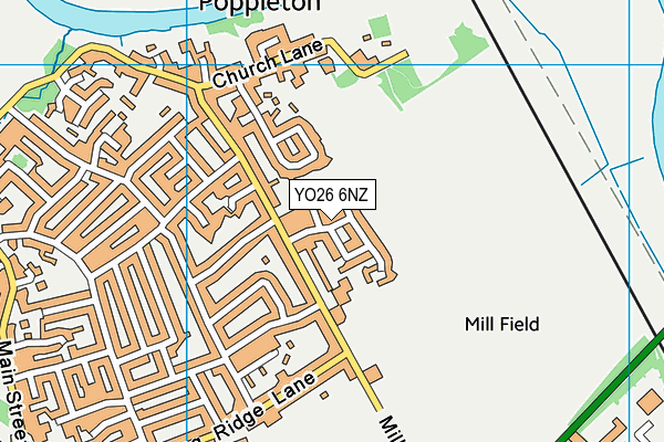 YO26 6NZ map - OS VectorMap District (Ordnance Survey)