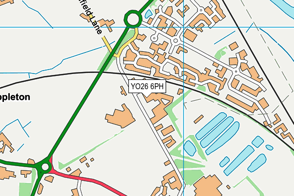YO26 6PH map - OS VectorMap District (Ordnance Survey)