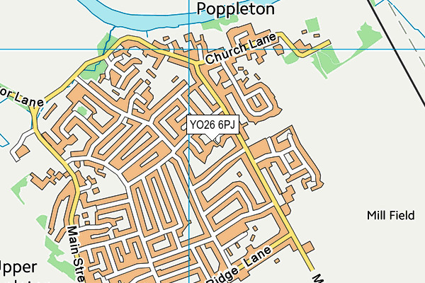 YO26 6PJ map - OS VectorMap District (Ordnance Survey)