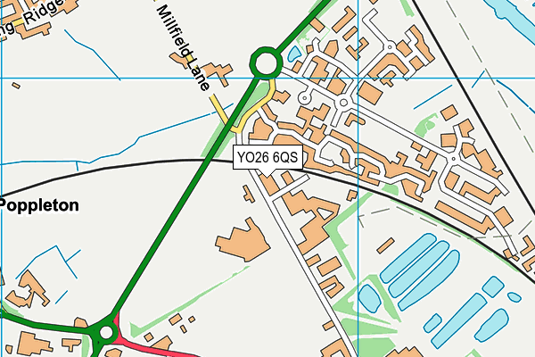 YO26 6QS map - OS VectorMap District (Ordnance Survey)