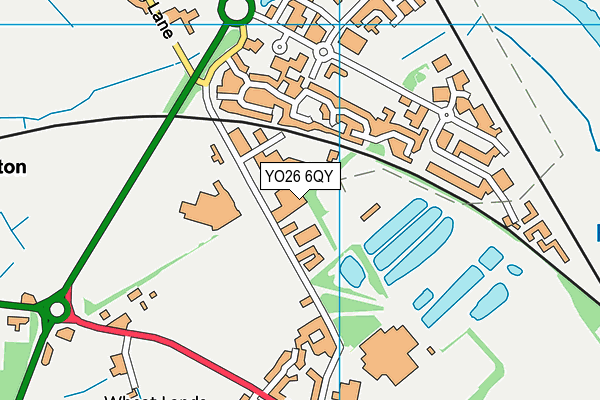 YO26 6QY map - OS VectorMap District (Ordnance Survey)
