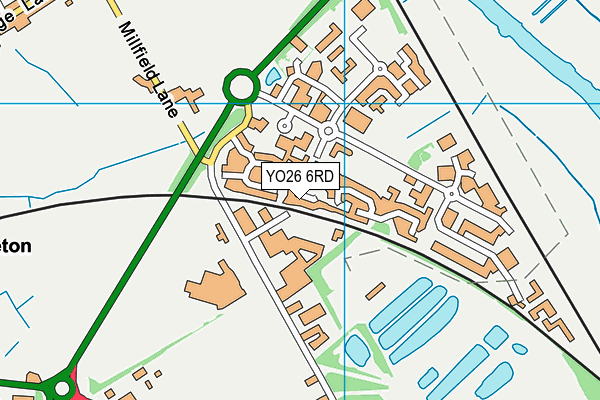 YO26 6RD map - OS VectorMap District (Ordnance Survey)