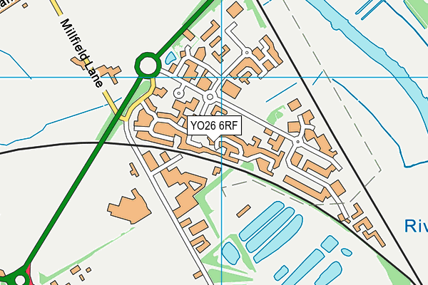 YO26 6RF map - OS VectorMap District (Ordnance Survey)