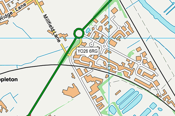 YO26 6RG map - OS VectorMap District (Ordnance Survey)