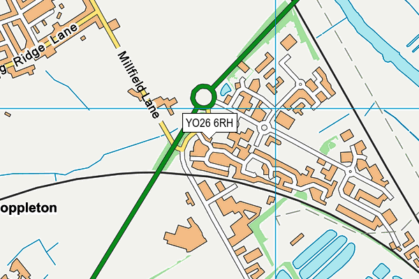 YO26 6RH map - OS VectorMap District (Ordnance Survey)