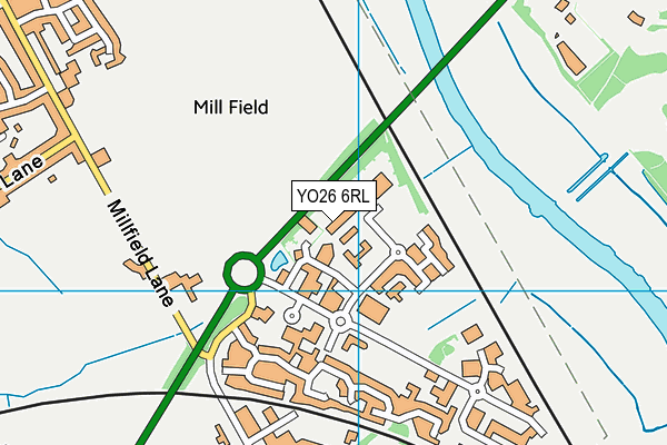 YO26 6RL map - OS VectorMap District (Ordnance Survey)