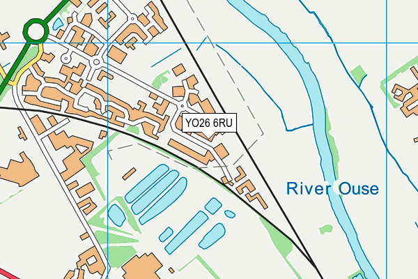 YO26 6RU map - OS VectorMap District (Ordnance Survey)
