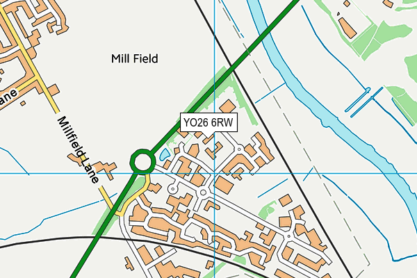 YO26 6RW map - OS VectorMap District (Ordnance Survey)