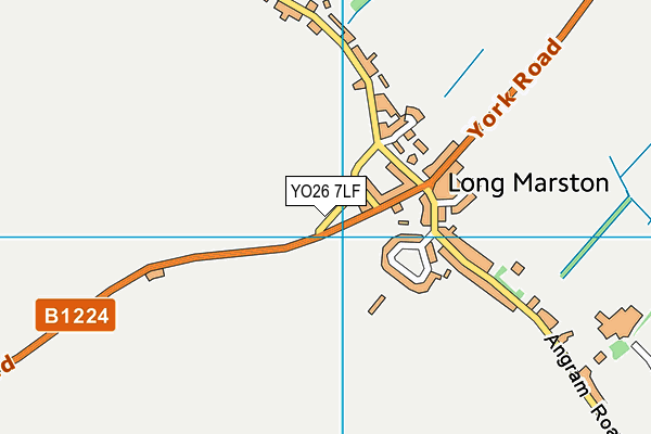 YO26 7LF map - OS VectorMap District (Ordnance Survey)