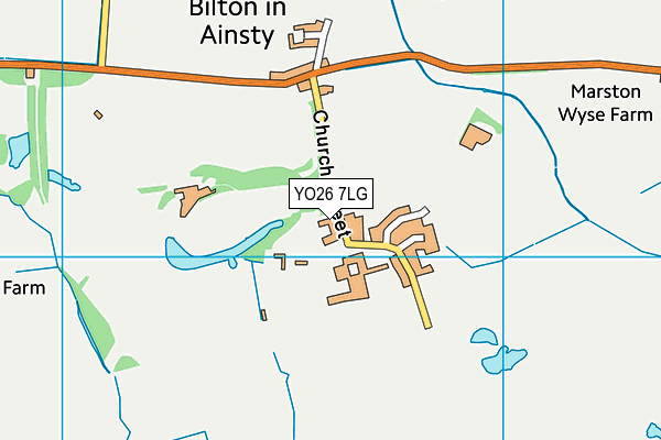 YO26 7LG map - OS VectorMap District (Ordnance Survey)