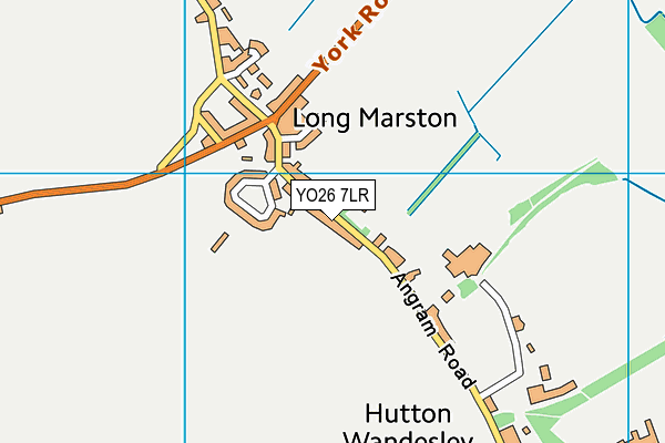 Long Marston Church of England Voluntary Controlled Primary School map (YO26 7LR) - OS VectorMap District (Ordnance Survey)