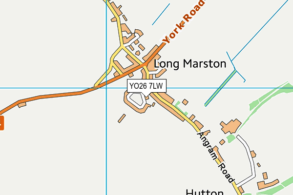 Long Marston Recreation Ground map (YO26 7LW) - OS VectorMap District (Ordnance Survey)