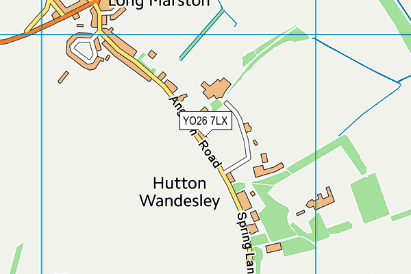 YO26 7LX map - OS VectorMap District (Ordnance Survey)