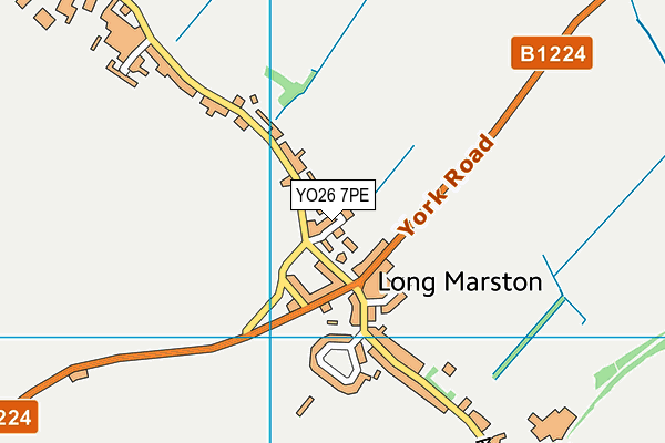 YO26 7PE map - OS VectorMap District (Ordnance Survey)