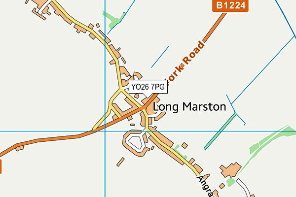 YO26 7PG map - OS VectorMap District (Ordnance Survey)