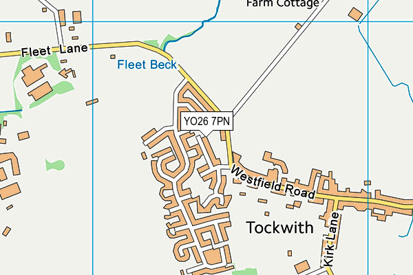 YO26 7PN map - OS VectorMap District (Ordnance Survey)