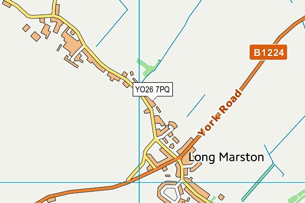 YO26 7PQ map - OS VectorMap District (Ordnance Survey)