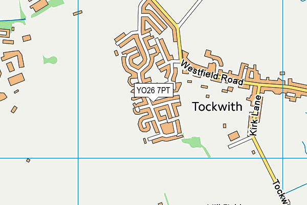 YO26 7PT map - OS VectorMap District (Ordnance Survey)