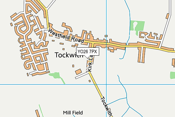 Tockwith Sports Field map (YO26 7PX) - OS VectorMap District (Ordnance Survey)