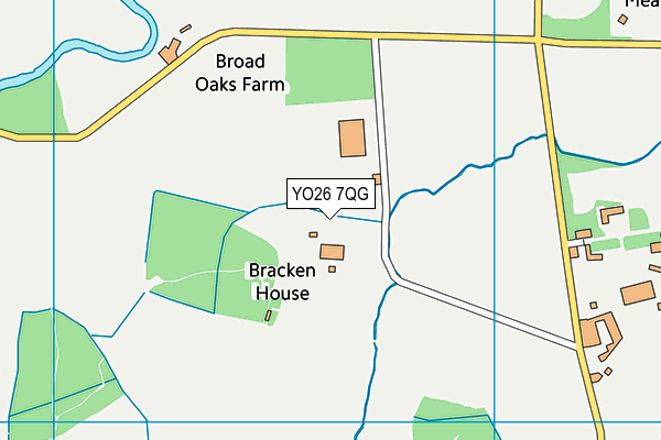YO26 7QG map - OS VectorMap District (Ordnance Survey)