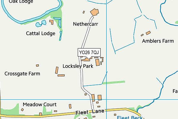 YO26 7QJ map - OS VectorMap District (Ordnance Survey)