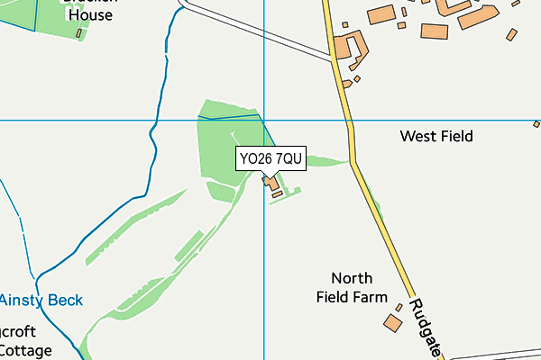 YO26 7QU map - OS VectorMap District (Ordnance Survey)