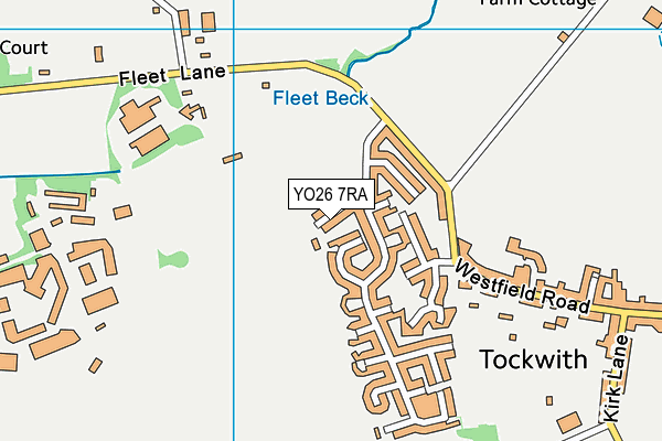 YO26 7RA map - OS VectorMap District (Ordnance Survey)