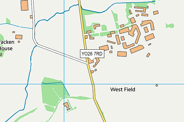 YO26 7RD map - OS VectorMap District (Ordnance Survey)
