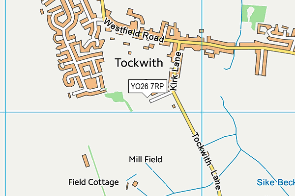 Tockwith Church of England Primary Academy map (YO26 7RP) - OS VectorMap District (Ordnance Survey)