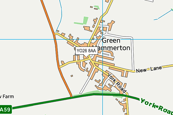 YO26 8AA map - OS VectorMap District (Ordnance Survey)