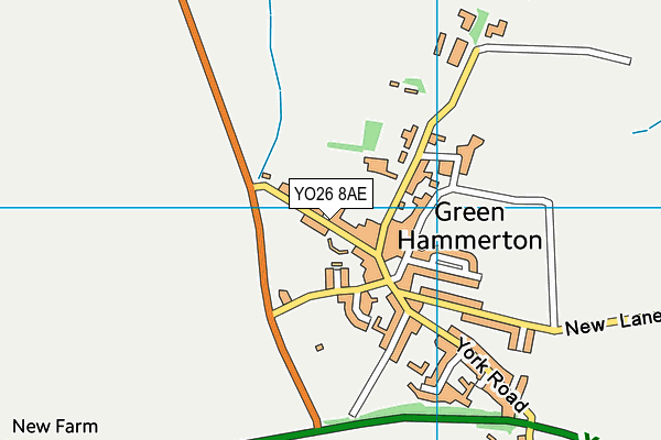 YO26 8AE map - OS VectorMap District (Ordnance Survey)