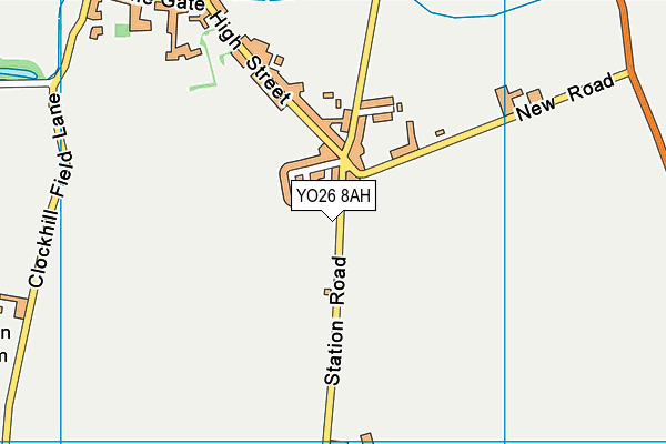 Whixley Cricket Ground map (YO26 8AH) - OS VectorMap District (Ordnance Survey)