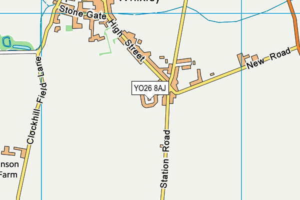 YO26 8AJ map - OS VectorMap District (Ordnance Survey)
